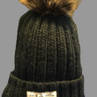 Load image into Gallery viewer, Knitted Faux Fur Pompom - Black white Label