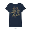 Load image into Gallery viewer, Ladies' 'Rum Made Me Do It' T Shirt Single Colour - Navy