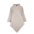 Load image into Gallery viewer, Ladies 100% Wool JackSpeak Poncho - Charcoal & Oatmeal