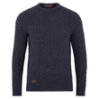 Load image into Gallery viewer, 100% British Wool Aran Sweater - Denim Blue