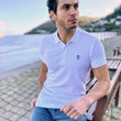 Load image into Gallery viewer, Collar Print Polo Shirt - White