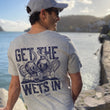 Load image into Gallery viewer, 'Get The Wets In' T Shirt - Grey - navy print