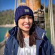 Load image into Gallery viewer, Knitted Faux Fur Pompom Hat Navy - Classic Label