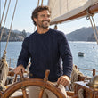 Load image into Gallery viewer, 100% British Wool Aran Sweater - Denim Blue
