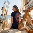 Load image into Gallery viewer, Ladies' Let the Cat out of the Bag T Shirt - Navy
