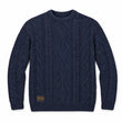 Load image into Gallery viewer, 100% British Wool Aran Sweater - Denim Blue
