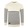 Load image into Gallery viewer, Breton Crew Jumper - Ecru &amp; Navy
