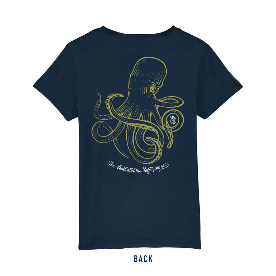 Kids' Kraken T Shirt - Navy