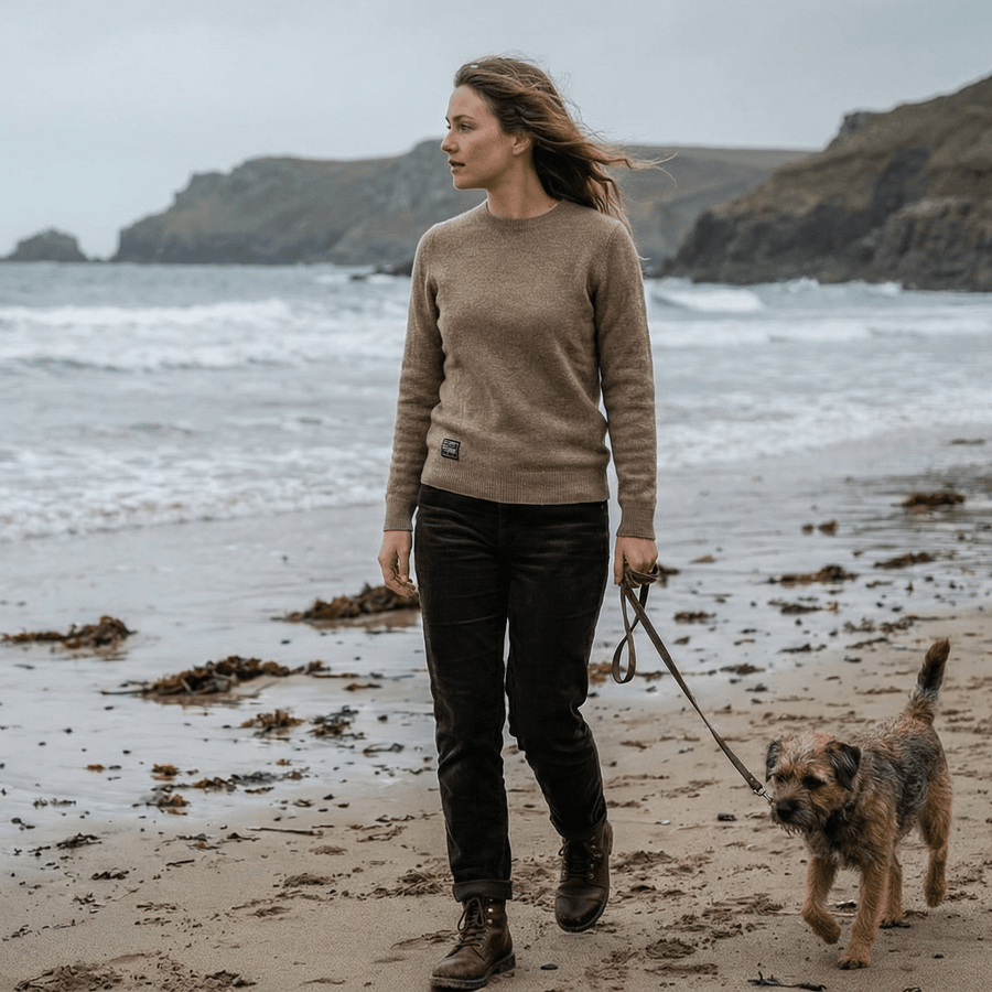 Ladies 100% Wool Jumper - Camel