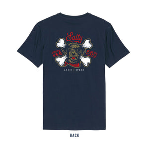 Men's Salty Sea Dog T Shirt - Navy