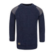 Load image into Gallery viewer, Lambswool Shooting Jumper Tweed Patches - Navy
