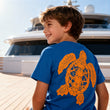 Load image into Gallery viewer, Kid’s Turtle T-shirt - Marine Blue
