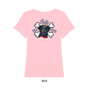 Ladies' Salty Sea Dog T Shirt - Pink