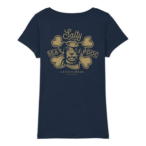 Ladies' Salty Sea Dog T Shirt - Navy