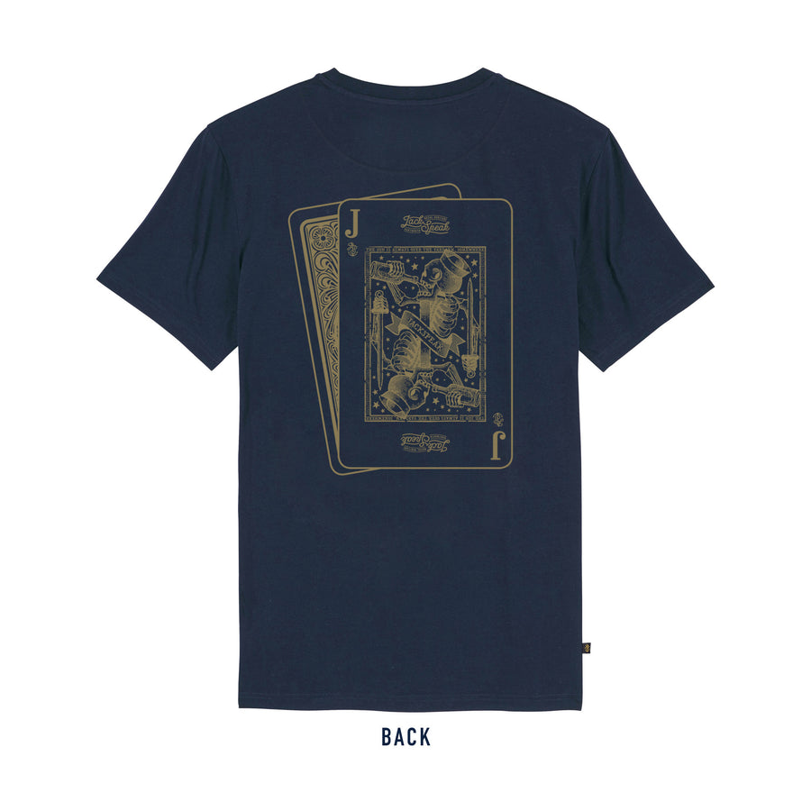 Jack o' Spades T Shirt - Navy/Gold