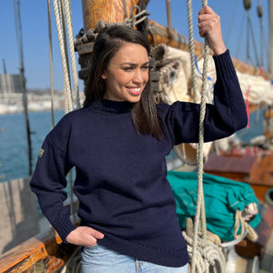 JackSpeak Guernsey Jumper - Navy