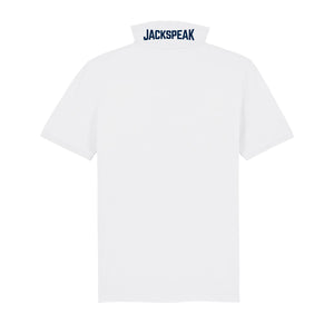 Collar Print Polo Shirt - White