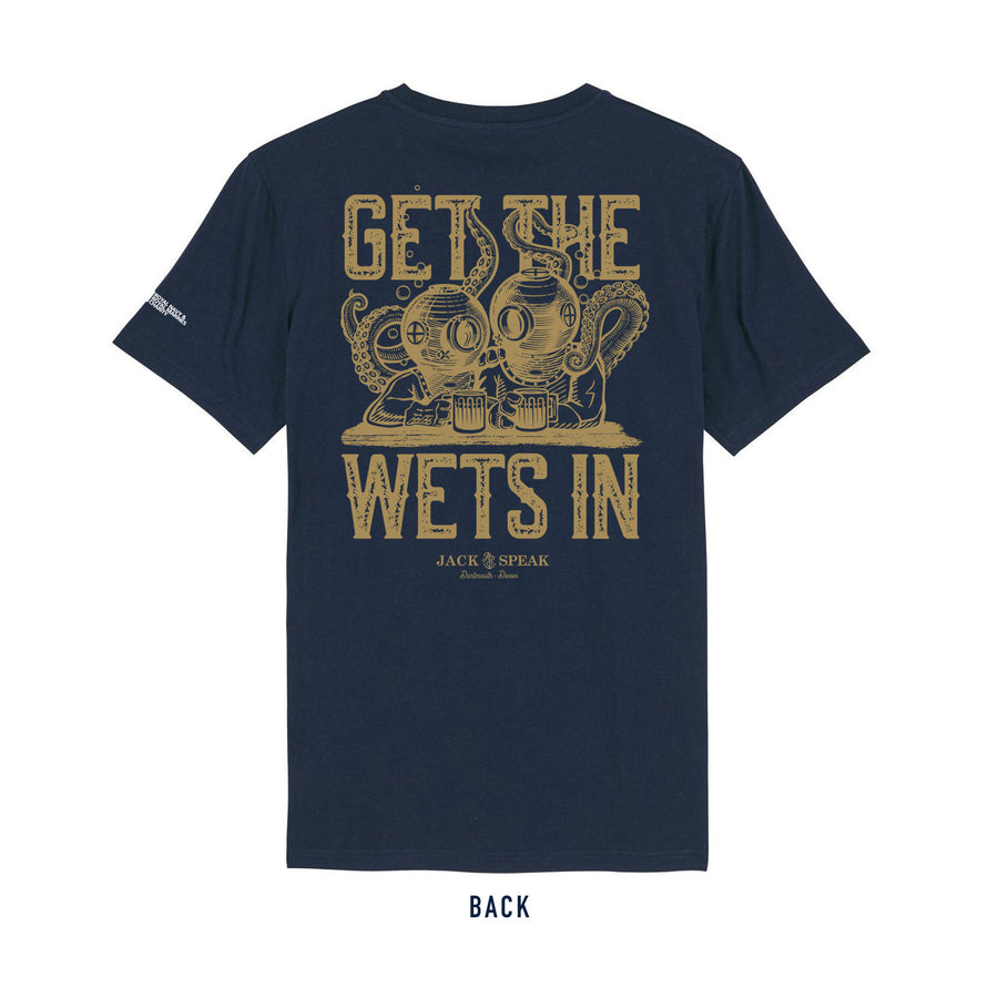 'Get The Wets In' T Shirt - Navy