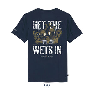 'Get The Wets In' T Shirt - Navy NEW