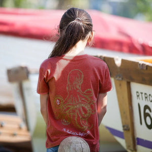 Kids' Kraken T Shirt - Red