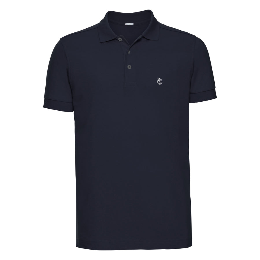 Collar Print Polo Shirt - Navy