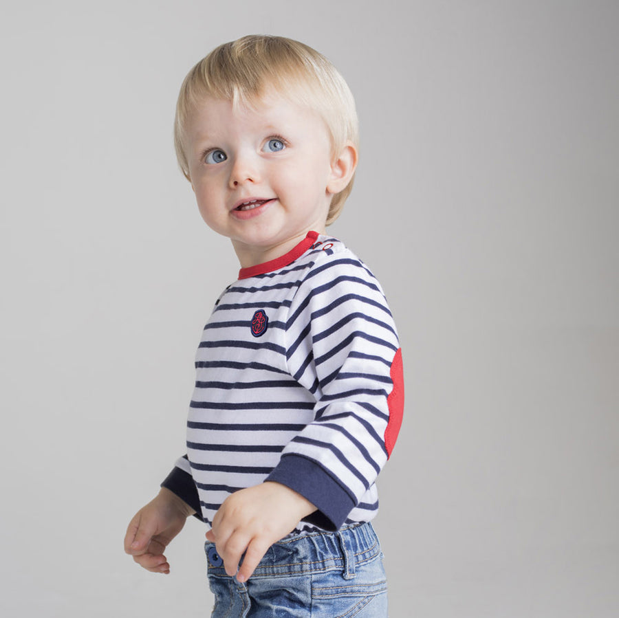 Baby/Toddler Striped Top - Navy/white